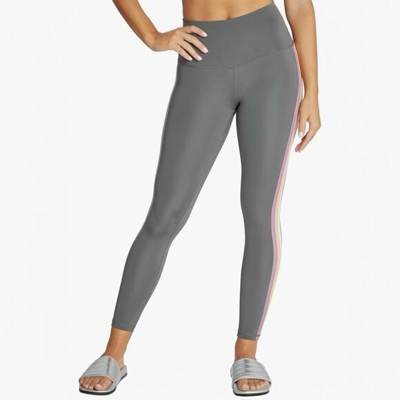 Wildfox Pants - Wildfox Leggings High Rise Grey Stripes 7/8 Length Women's S